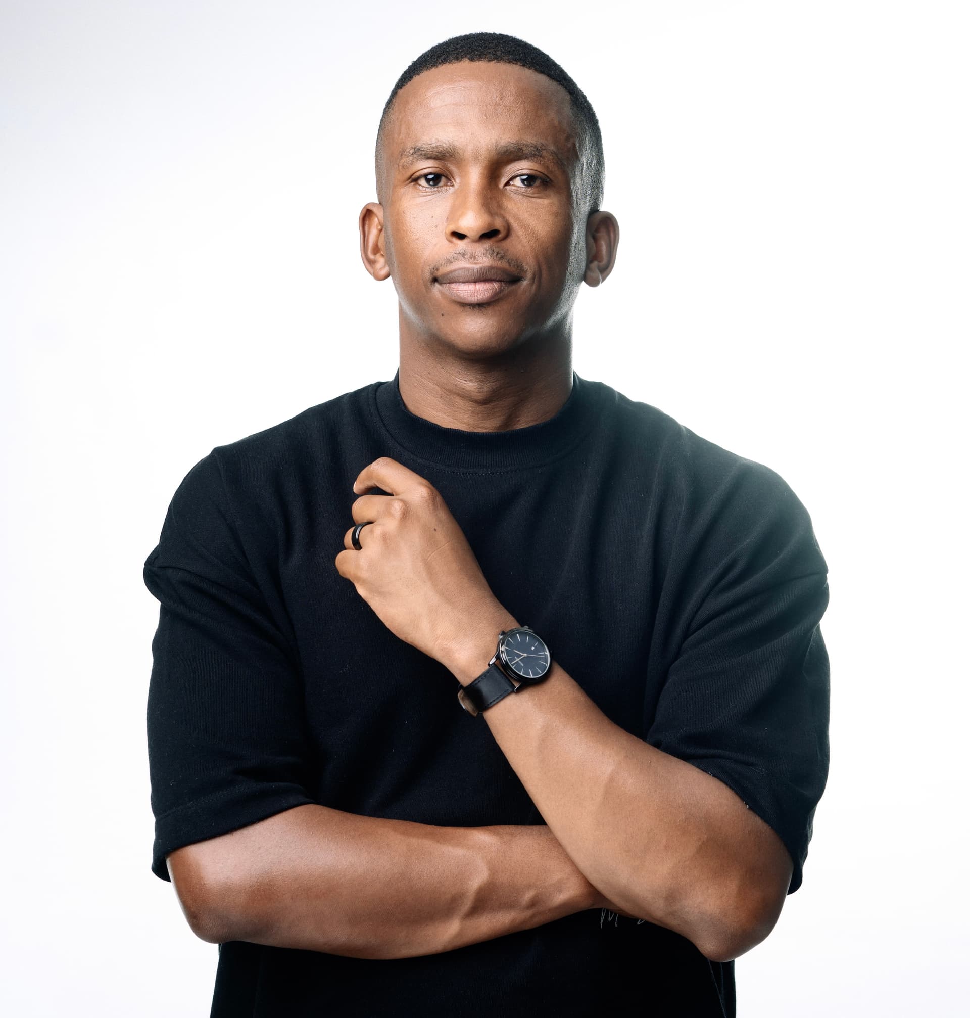 A person working on a laptop in a modern office